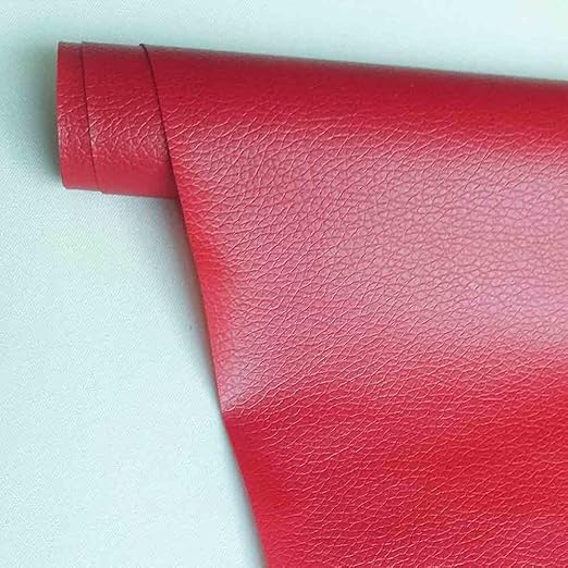 Leather Repair Patch,Self Adhesive Leather Repair Tape for Furniture,PU Leather Repair Kit for Car Seat, Couch, Sofa, Chair, (Red,19X50 inch)