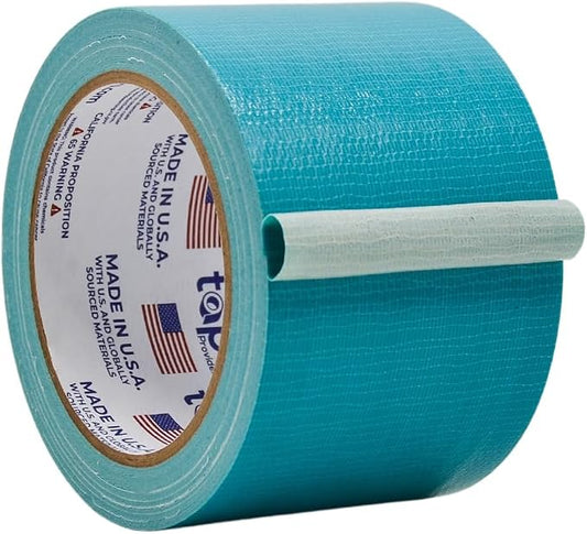 WOD DTC10 Advanced Strength Industrial Grade Teal Blue Duct Tape, 3 inch x 60 ft. Waterproof, UV Resistant For Crafts & Home Improvement