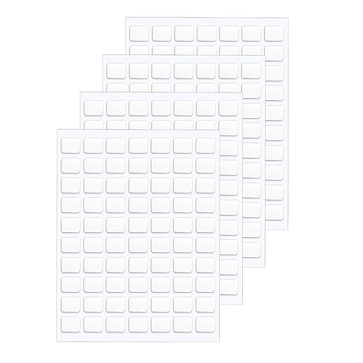 JANYUN 140 Pcs Double Sided Sticky Dots,8 x 10 mm Square Putty Tape | Square,No Traces,Putty Clear,Removable Double Sided,Mini Tape for Crafts, Glue Point Sticky Tack Balloon Adhesive Tape