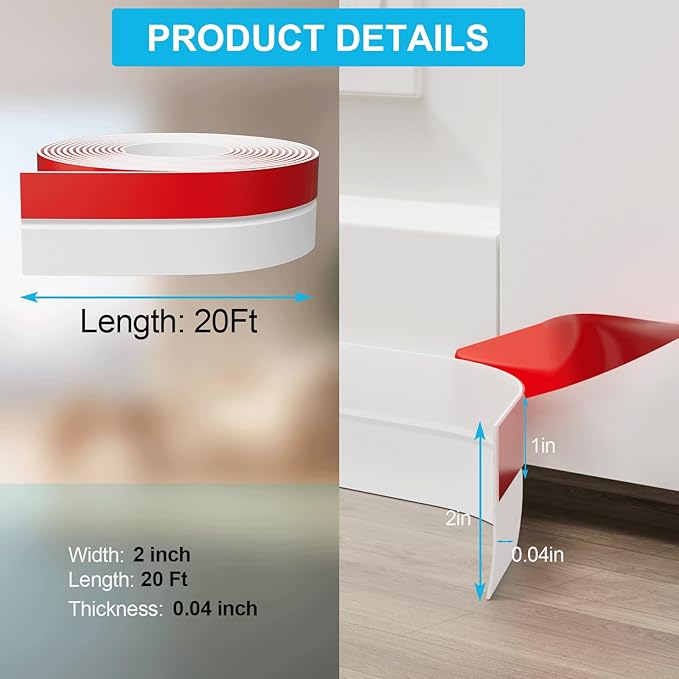 2" Weather Stripping Door Seal 20FT - Alien Draft Seal Shower Door Seal Strip Alien Sealer for Door Frame (Thickness Upgrade)