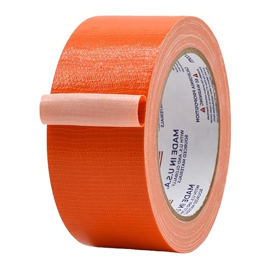 MAT Duct Tape Racing Orange Industrial Grade, 2 inch x 60 ft. Waterproof, UV Resistant for Crafts, Home Improvement, Repairs, & Projects
