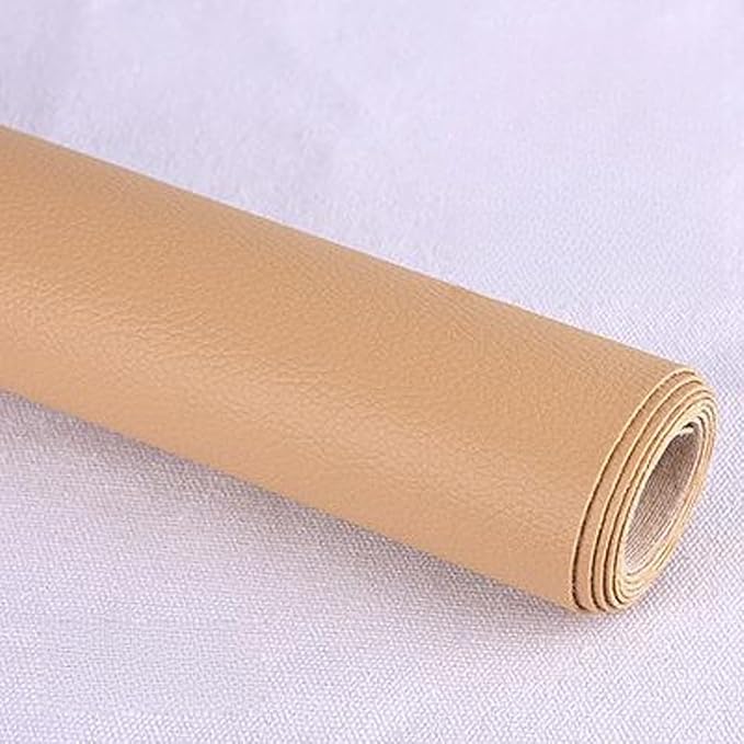 Leather Repair Patch Tape Kit,Self Adhesive Leather Repair Kit for Furniture,Vinyl Repair Kit for Couch,Sofa,Car Seats,Office Chair Luggage (Ginger,16.93"×78.74")