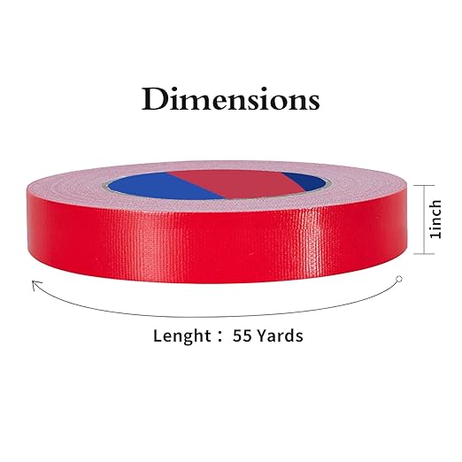 Red Heavy Duty Duct Tape, 1 Inch x 55 Yards, Industrial Grade Waterproof & UV Resistant, Strong Adhesive for Indoor Outdoor Repairs, Crafts, Home Improvement, Moving Packing and DIY Projects
