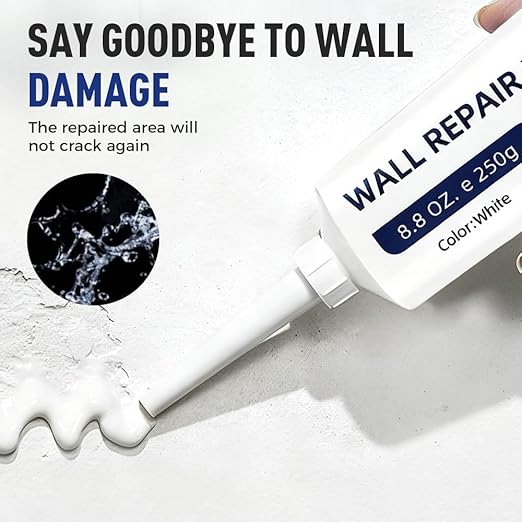 2026 New Drywall Patch Repair Kit with Scraper, Wall Mending Agent White Spackle Wall Repair Paste Wall Repair Agent Tile Gap Filler for Holes Cracks Nail Holes, Dents Small Damage (2 PCS)