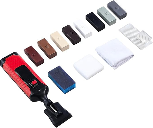 Tile Repair Kit with Electric Heating Pen & Wax Blocks, Ceramic Tile Repairing Tool Set for Repairing Cracks, Gaps in Ceramic Tile, Porcelain, Walls, Tubs, Floor