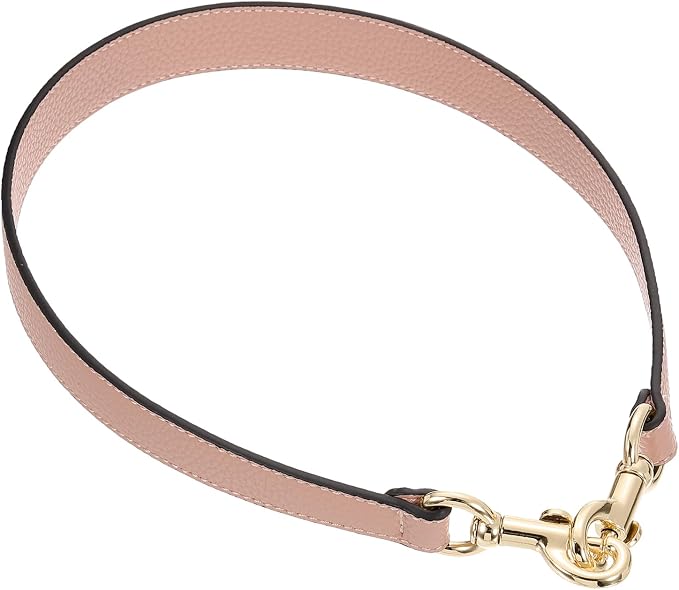uxcell 25.59 Inch PU Leather Short Bag Strap with Clasp, Purse Handles Handbags Replacement Straps for Clutch Bag Underarm Bags, Pink, Gold Buckle