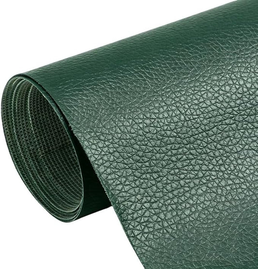 Cremsy Leather Repair Patch, Self Adhesive Leather Repair, Waterproof Vinyl Repair Patch, Cuttable Furniture Repair Tape for Couches, Sofa, Furniture, Car Seats, Bags, Jackets (Dark Green)
