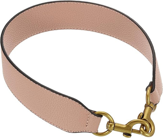 uxcell 22.83 Inch PU Leather Short Bag Strap with Clasp, Purse Handles Handbags Replacement Straps for Clutch Bag Crossbody Underarm Bags, Pink, Deep Gold Buckle