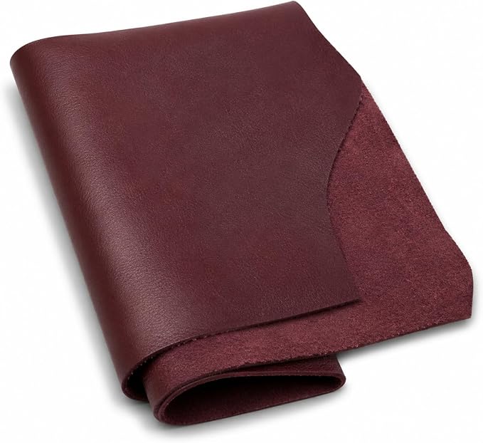 Reed Leather Hides - Cow Skins (8 inches X 11 Inches, Burgundy) | Arts and Crafts
