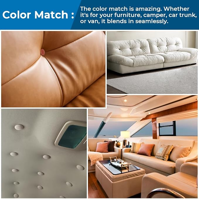 Set of 12 Brown Leather Snap Upholstery Buttons Fit for Tufting Furniture Bed Sofa Chair, Car Seat RV Roof Headliner Interior Cloth Fixing with Installation Tool