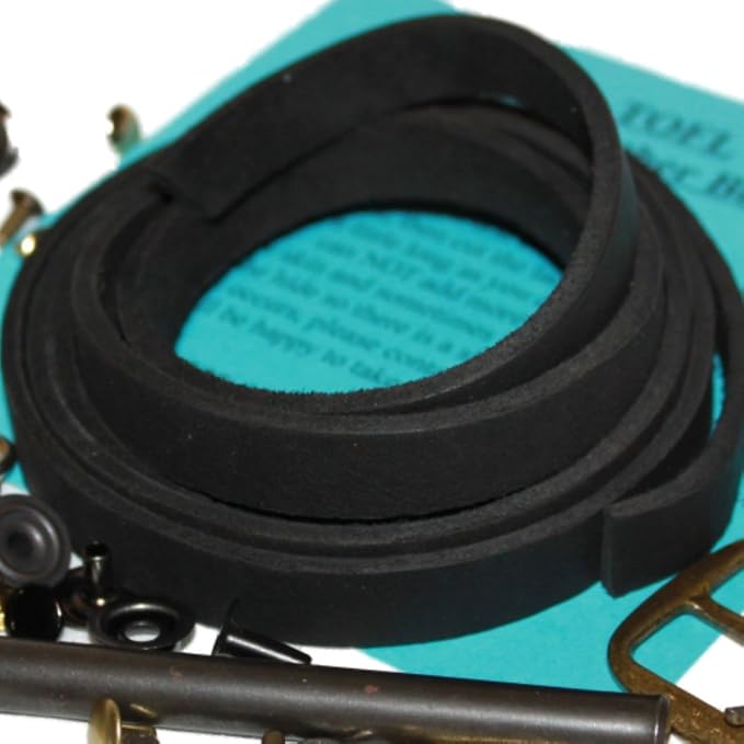 Leather Strap for Crafts & Jewelry | 72 Long × 5/8" Wide × 1/8" Thick (7-8oz) | Genuine Leather Strips for Crafts, Projects or Repairs - Black | 4-Pack