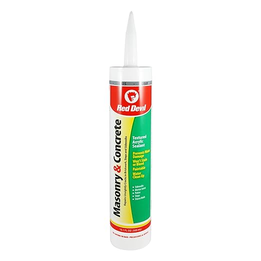 Red Devil 0646 Masonry and Concrete Acrylic Sealant, 10.1 oz., Made in USA