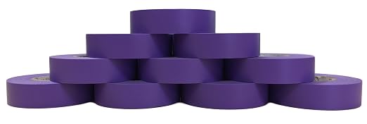 TradeGear Purple 10 Pack - UL Listed Colored Electrical Tape, 60 ft x 3/4 in, 600V, Flame Retardant, Waterproof, Rubber Adhesive - Phase Marking, Wire ID, Automotive