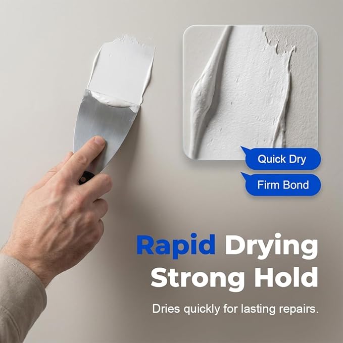 Efficient Drywall Repair Kit with Scraper, 2026 New Quick Drying Wall Mending Agent for Holes & Cracks for Holes, Cracks, Quick Easy Solution for Home Wall Efficient Patch Repair (3pcs)