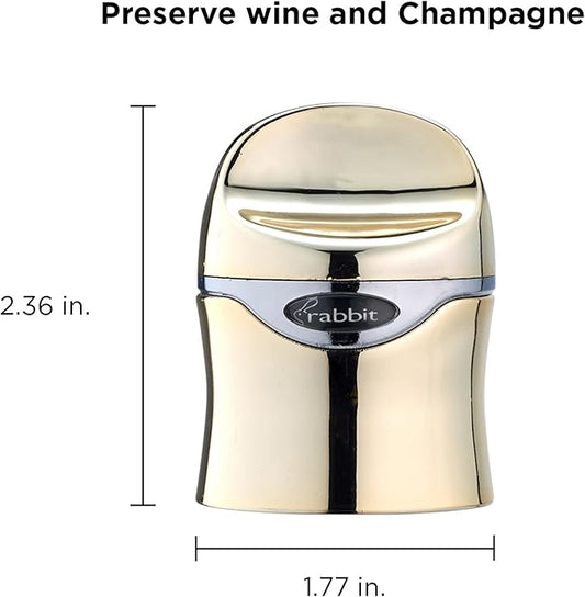 Rabbit Champagne and Wine Sealer, Champagne Preserver, Air-Tight Seal