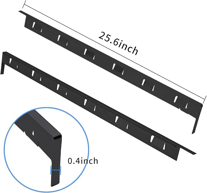 Stove Gap Covers (2 Pack),25.6" Long & 0.4" Wide Stove Counter Side Gap Guards, Oven Gap Filler with Stainless Steel, Heat Resistant and Easy to Clean,Protect Gap Filler Sealing Spills (Black)