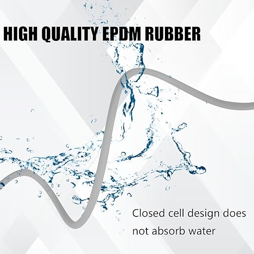 Backer Rod 1/4 Inch, EPDM Rubber Foam Caulk Saver 50' Grey Weather Strip Seal for Concrete Joints, Wall Cracks, Driveway and Joint Fillers.