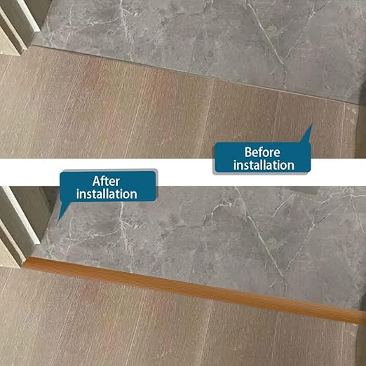 Floor Transition Strip 2" Self Adhesive Flat Vinyl Flooring Transitions Strip with Strong Backing Wood Grain 5cm, 3.28FT, Red Oak