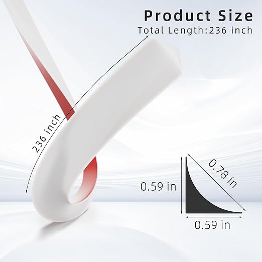 Flexible Quarter Round Molding Trim Peel and Stick 236Inch White,Small Self Adhesive Silicone Shoe Moulding,Bendable Mini Waterproof Caulk Strip for Baseboard,Wall,Bathtub,Floor,Bathroom,Crown