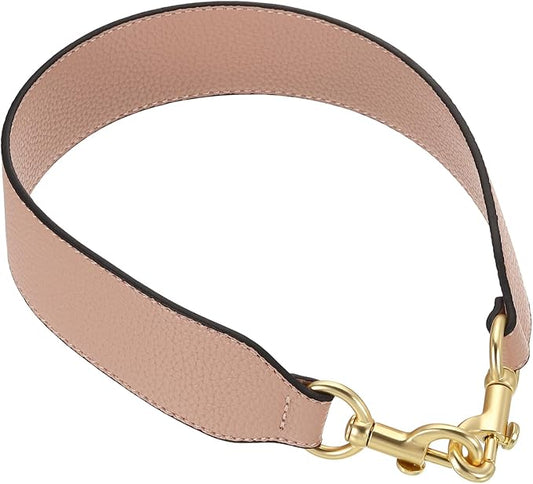 uxcell 22.83 Inch PU Leather Short Bag Strap with Clasp, Purse Handles Handbags Replacement Straps for Clutch Bag Crossbody Underarm Bags, Pink, Light Gold Buckle