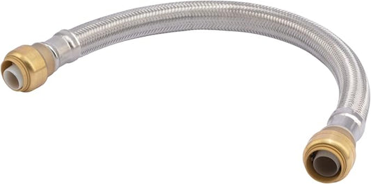 SharkBite 3/4 x 18 Inch Flexible Repair Coupling Hose, Push To Connect Brass Plumbing Fitting, PEX Pipe, Copper, CPVC, PE-RT, HDPE, U3016FLEX18LF