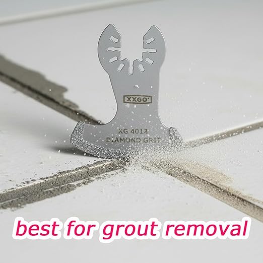 XXGO 4 Pcs Diamond Multi Tool Grout Remover Blades for 1/8" Grout Removal XG4001S