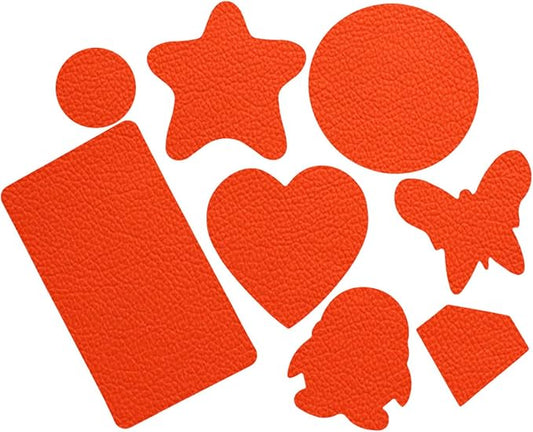 8 Pieces of Self-Adhesive Leather Repair Patches Tape Stickers for Sofas, Bags,Furniture,Car Seats,Waterproof and wear-Resistant (Orange)
