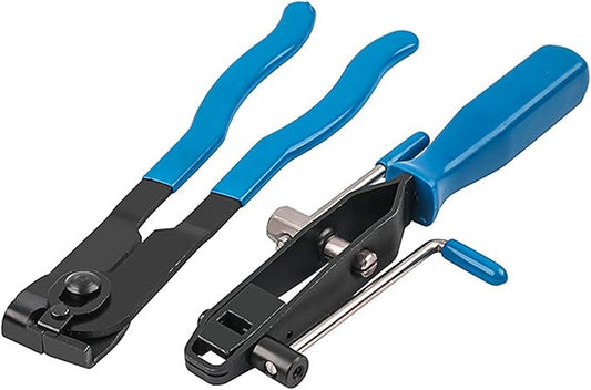 CV Joint Axle Boot Clamp Pliers, Automotive CV Boot Clamps Tool Set, Hose Clamp Pliers and Ear Clamp Pliers for CV Axle Clamp Tool, Suitable for Vehicles ATV UTV boot Clamps (Blue)