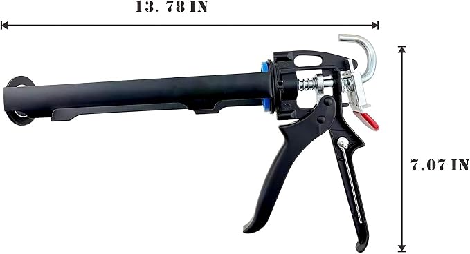 Caulking Tool Gun, Caulking Gun,Drive Stainless Steel Barrel Effort-saving with bearings,for Glass Window Bathroom Kitchen Installation