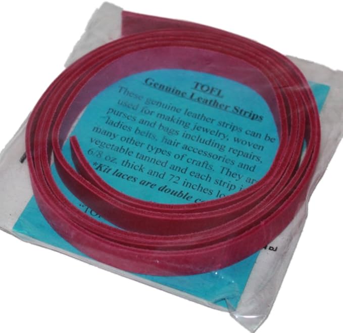 Leather Strap for Crafts & Jewelry | 72 Long × 5/8" Wide × 1/8" Thick (7-8oz) | Genuine Leather Strips for Crafts, Projects or Repairs - Pink
