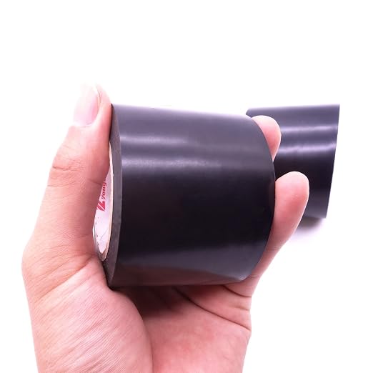 Maveek 2 Rolls Electrical Tape 2 Inch Waterproof Repair Insulation PVC Tape, for Fixing Frayed Wire Indoor Outdoor Pipes, 20% Stretch Self Adhesive Garage Workshop Tool Bag
