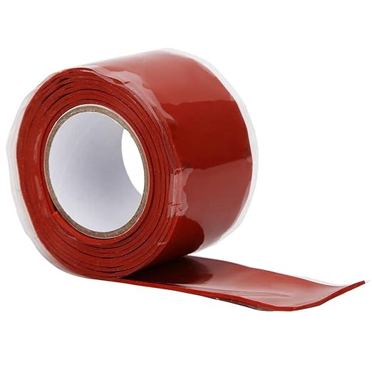 Pipe Repair Tape, 2.5cm×1m Waterproof Strong Stickness Pipes Repair Supply for PVC PPR Pipe Metal Pipe Iron Casting Pipe Ceramic Glass and more(Red)