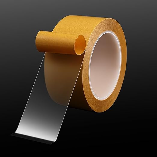 Ultra-Thin Clear Double Sided Tape Heavy Duty 2 Inch x 82 Feet Strong Clear Two Sided Mounting Tape for LCD Screen Repair, LED, Crafts, Posters, Scrapbook, Woodworking, Carpet, Clothes, Residue Free