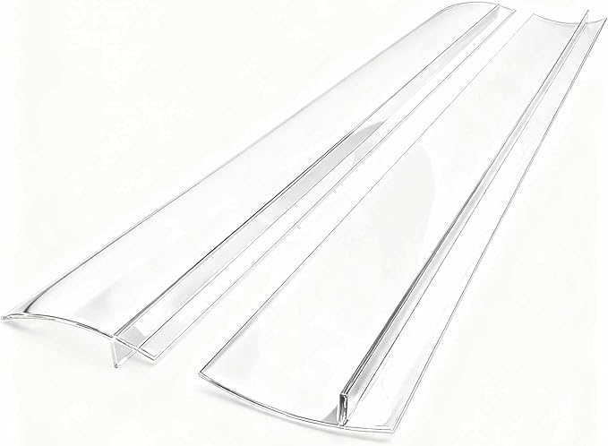 2 Pack Flexible Kitchen Stove Gap Covers, Silicone Gap Fillers Between Counter and Stovetop,Washer, Oven, Dryer, Easy to Wipe, Food grade silicone material（Clear,21in）