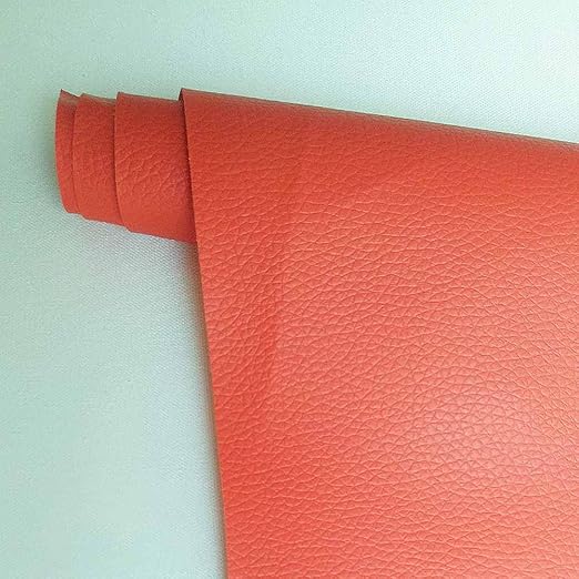 Leather Repair Patch,Self Adhesive Leather Repair Tape for Furniture,PU Leather Repair Kit for Car Seat, Couch, Sofa, Chair, (Orange,12X50 inch)