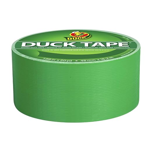 Duck Brand 1304968 Color Duct Tape, Single Roll, Green
