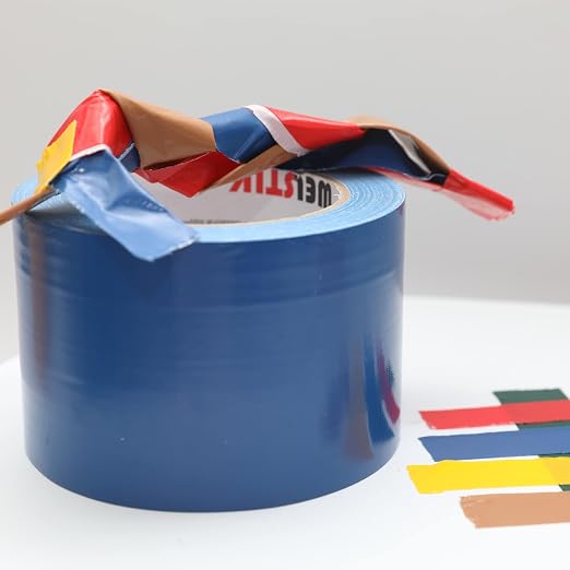WELSTIK Waterproof Blue Duct Tape Heavy Duty, for Photographers,Repairs, DIY, Crafts, No Residue, Tear by Hand, 3" x 30 yd