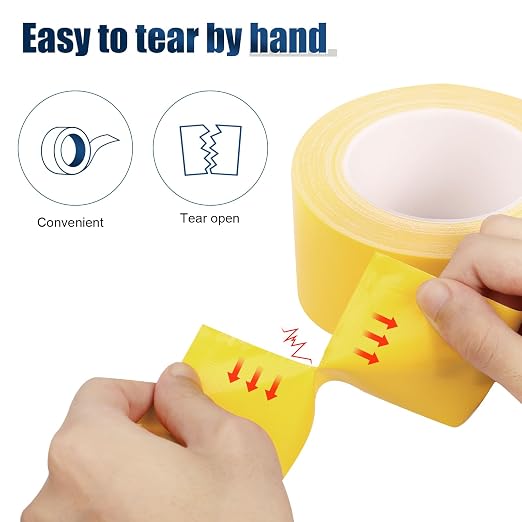 Yellow Duct Tape Heavy Duty, 2.36 Inch x 36 Yard Waterproof Strong Adhesive Duct Tape for Indoor Outdoor Repairs Tear by Hand, 1 Roll