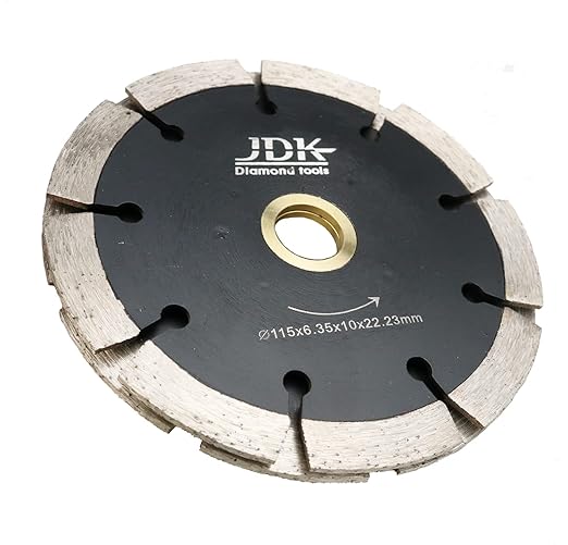 JDK 4.5 Inch Diamond Crack Chaser Blade Two Layers Tuck Point Blades for Mortar Joint Removal, Grout Repair and Masonry Surface Prep (4-1/2 Inch*Sandwich)