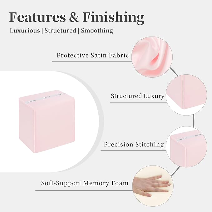 Purse Pillow Insert to Keep Shape - Lightweight Memory Foam Insert with Satin Cover for Home Storage & Travel, Multicolor Options, Fits for Picotin 22(Pink, PC22)