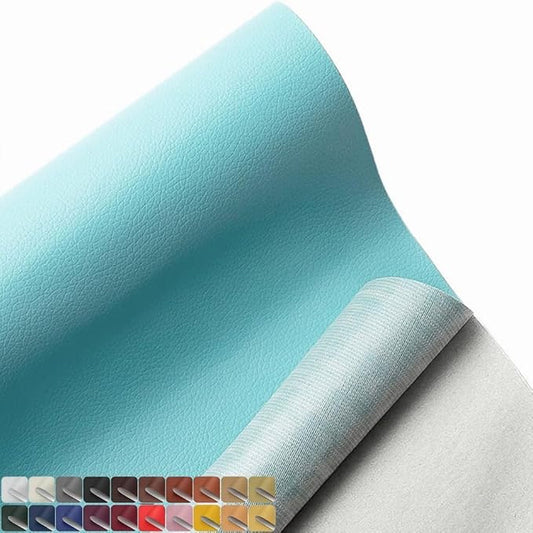 20 X 197 Inches Leather Repair Kit for Furniture, Waterproof Leather Tape Patch Couch Covers Car Seat Repair Self Adhesive Leather Repair Kit (Sky Blue)