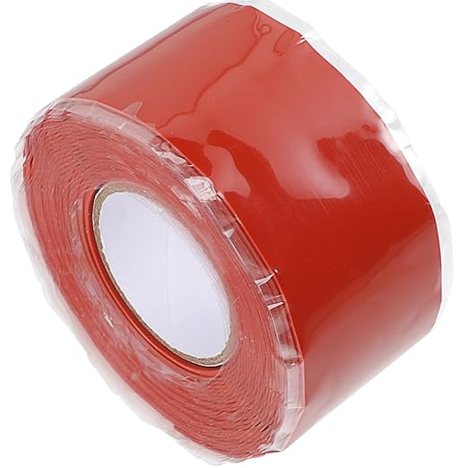 PRETYZOOM Waterproof Sealing Rubber Tape, 1'' x 9.8 Feet Red Fixing Roll, Self-Adhesive Flexible Sealant Tape for Plumbing, Sealing Pipes, Hose Leaks Repair Tool