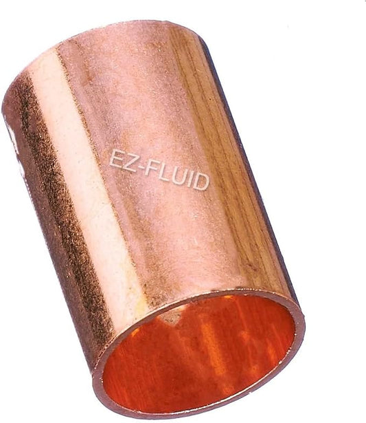 EZ-FLUID 3" Plumbing C X C LF Copper Slip Coupling Pressure Fitting Without Stop, Sweat Solder Connection Connector End Repair Coupler, Residential, Commercial (1)