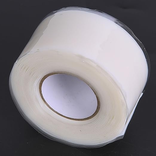 Tape Strong Adhesion PVC PPR Pipes Repairing Supplies White Red Quick Seal No Replacement Needed Flexible Durable for Home Plumbing Leak Fix (White)
