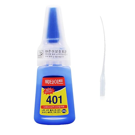 Super Glue Dries Instantly, 401 Strong Instant Adhesive Bond Transparent All-Purpose Universal for Plastic Wood Metal Rubber Leather Manicure DIY Crafts（20g/0.7oz）