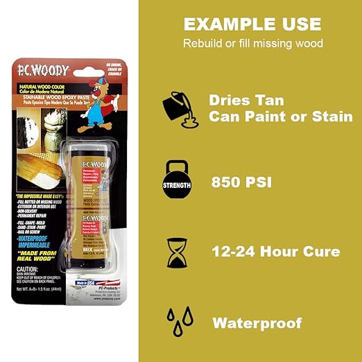 PC Products PC-Woody Wood Repair Epoxy Paste Two-Part 10 gal in Two Pails Tan 903339