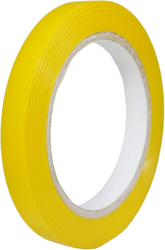 GGR Supplies T.R.U. CVT-536 Yellow Vinyl Pinstriping Dance Floor Tape: 1/2 in. Wide x 36 yds. Several Colors