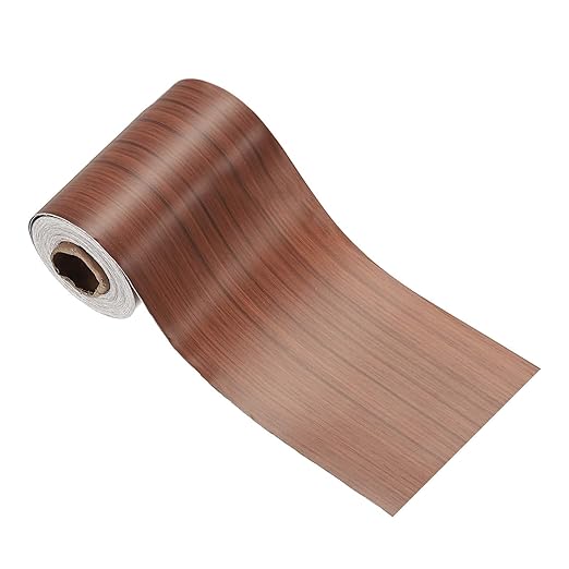 PATIKIL Wood Grain Tape 2" x 32 ft, Self-Adhesive Wood Texture Repair Tape Realistic Wooden Effect Patch for Furniture Cabinets Floor Walls, Teak