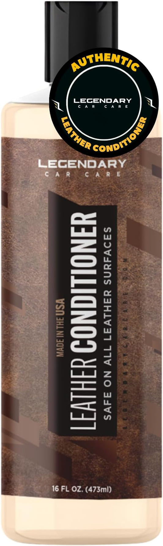 Legendary Leather Conditioner 16oz - Cleans, Conditions & Protects Car Interior - Leather Cleaner and Restorer for Car Seats, Plastics & Vinyl | Satin Finish, Non-Greasy