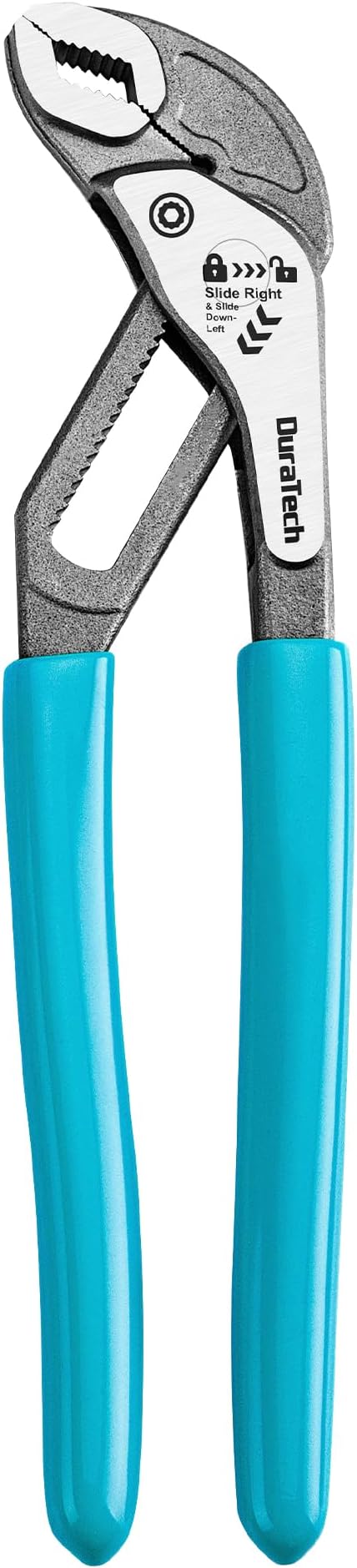 DURATECH 12-Inch Water Pump Pliers, Quick-Adjust Groove Joint Pliers, Tongue and Groove Plier with Slide-to-Unlock Mechanism, V-Jaw Design, CR-V Steel, for Plumbing, Automotive and Household Repairs